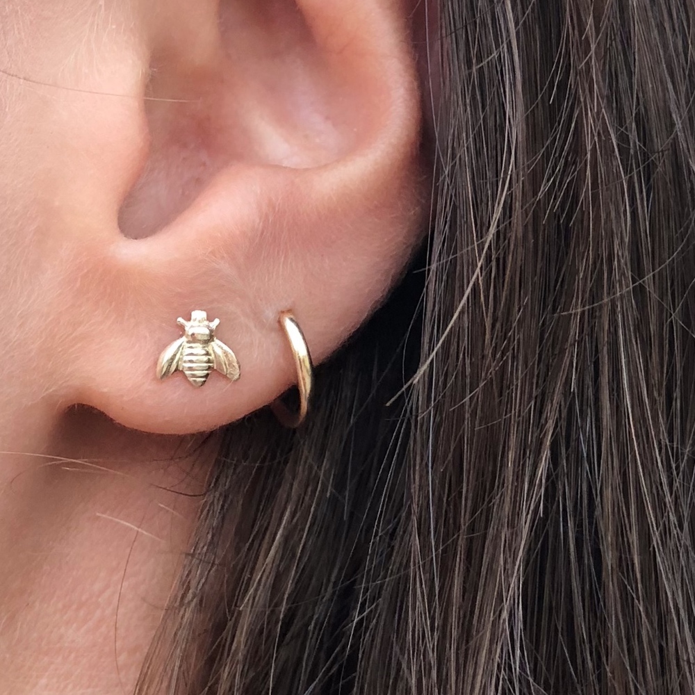 14k GF Lil' Honey Bee Stud Post Earrings